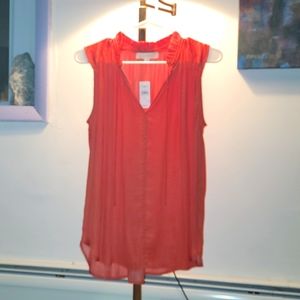 NWT Loft Sleevless Blouse ~ Salmon color